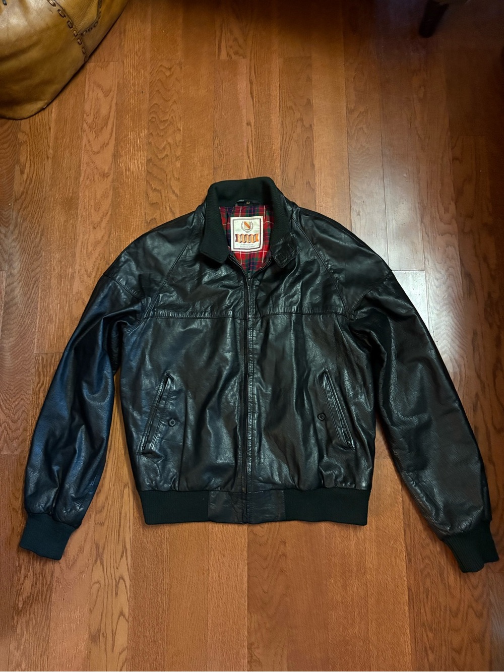 Vintage Baracuta by Van Heusen Black Leather G-9 Bomber Jacket